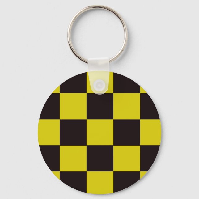 Llavero Yellow and Black Checkerboard (Anverso)