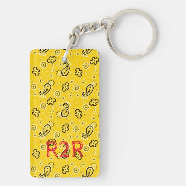 Llavero Yellow Bandana INITIALS Grand Canyon AZ R2R Sender (Atrás)