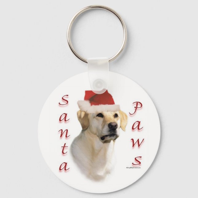 Llavero Yellow Lab Santa Paws (Anverso)
