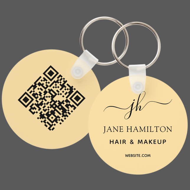 Llavero Yellow QR Code Promotional Business (Subido por el creador)