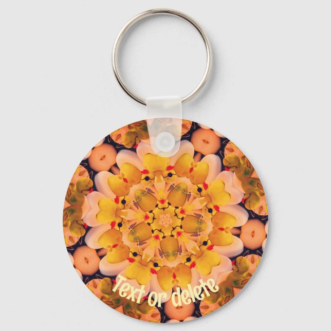 Llavero Yellow Rubber Ducks Kaleidoscope Personalizado (Anverso)
