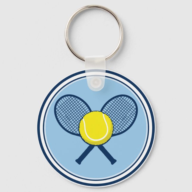 Llavero Yellow Tennis Ball Racket Keychain (Anverso)