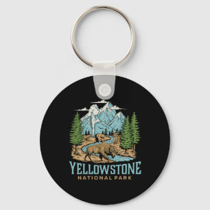 Llavero Yellowstone Parque Nacional Estadounidense Wolf Bi