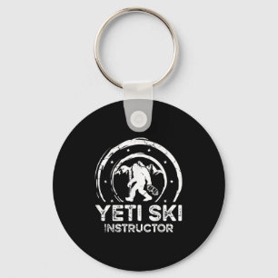 Llavero Yeti instructor de esquí Sasquatch para una mujer