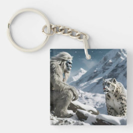Llavero Yeti y el leopardo de las nieves