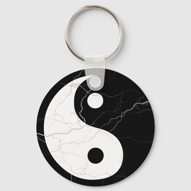 Llavero Yin blanco y negro y Yang (Anverso)