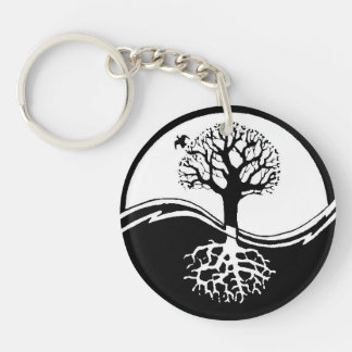 Llavero Yin Yang, árbol de la vida