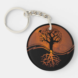 Llavero Yin Yang, árbol de la vida