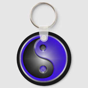 Llavero yin&yang azul