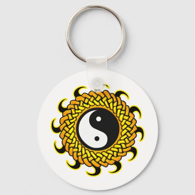 Llavero Yin Yang Braided Sun (Anverso)