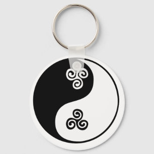Llavero Yin Yang Celtic Tri Spiral