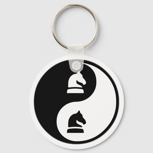 Llavero Yin Yang Chess (Anverso)