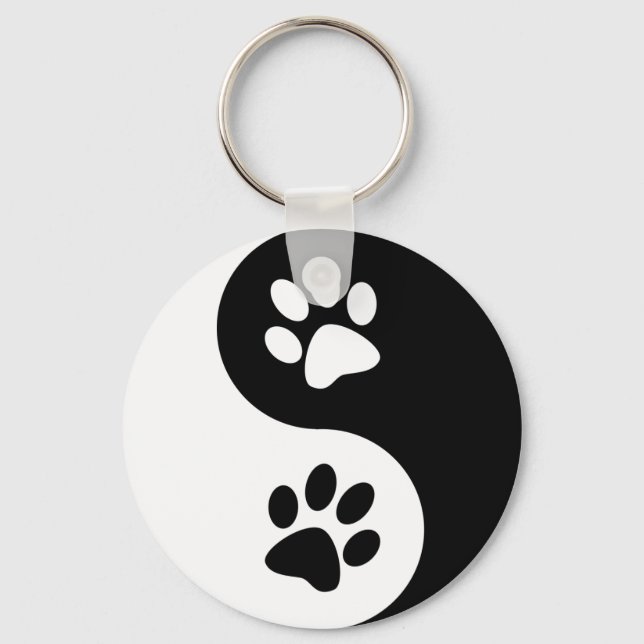Llavero Yin Yang Dog Paws (Anverso)
