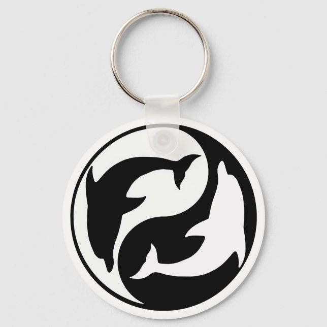 Llavero Yin Yang Dolphin Keychain (Anverso)