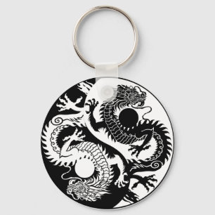LLAVERO YIN YANG DOS DRAGONS KEYCHAIN