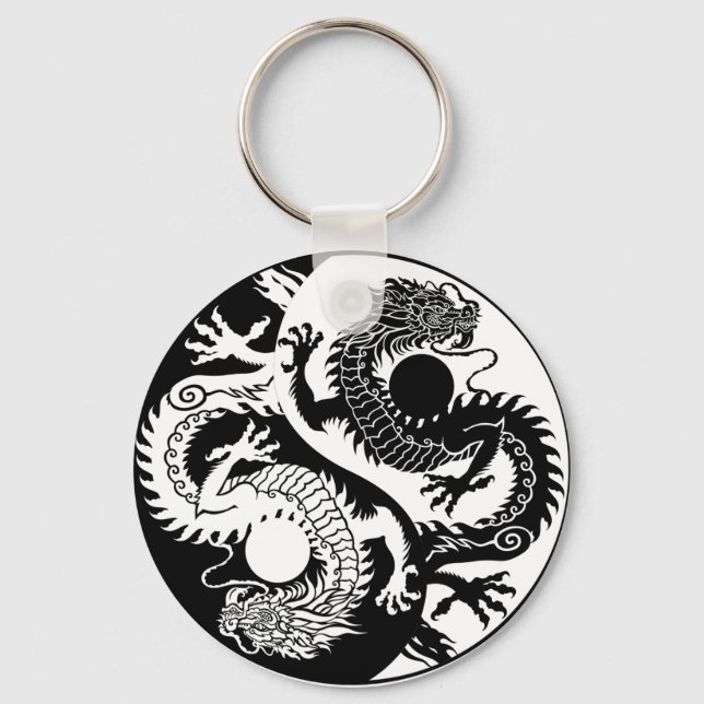 LLAVERO YIN YANG DOS DRAGONS KEYCHAIN (Anverso)