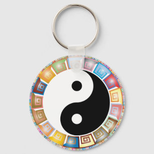Llavero yin yang eastern asian philosophy
