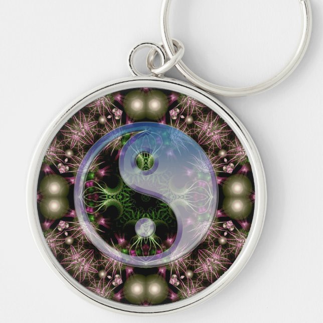 Llavero Yin Yang Fractal Wreath Keychain (Frente)