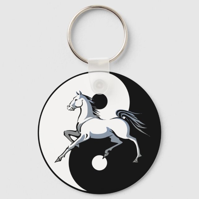 Llavero Yin Yang Horse (Anverso)