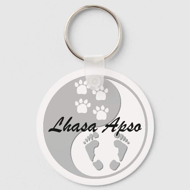 Llavero yin yang lhasa apso (Anverso)