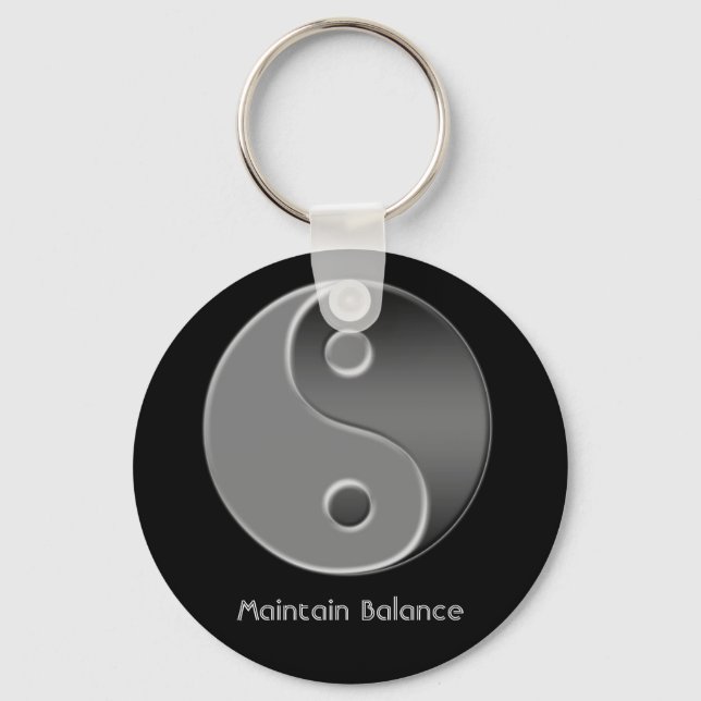 Llavero yin-yang, mantener el equilibrio (Anverso)