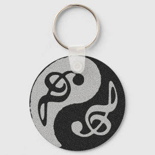 Llavero yin yang music clave note