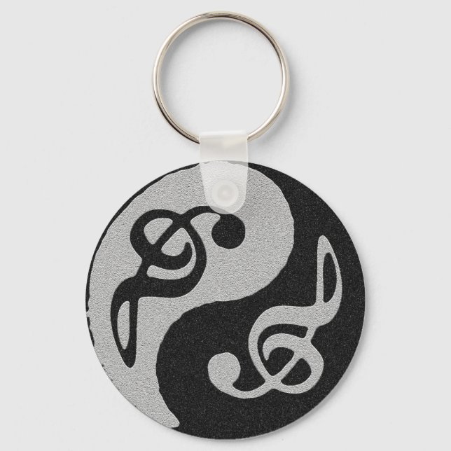 Llavero yin yang music clave note (Anverso)
