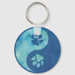 Llavero Yin Yang Paw Blue