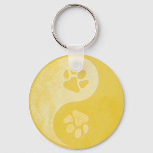 Llavero Yin Yang Paw Gold