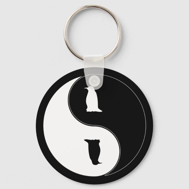 Llavero Yin Yang Penguin (Anverso)