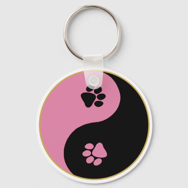 Llavero Yin Yang Pink (Anverso)