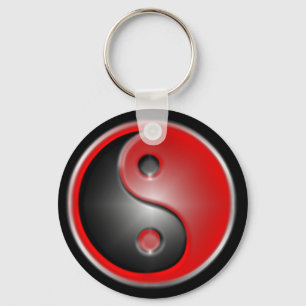 Llavero yin-yang-red
