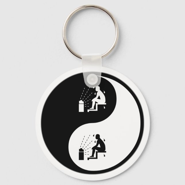 Llavero Yin Yang Sauna (Anverso)