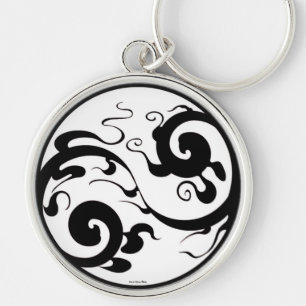 Llavero Yin Yang Swirl Keychain
