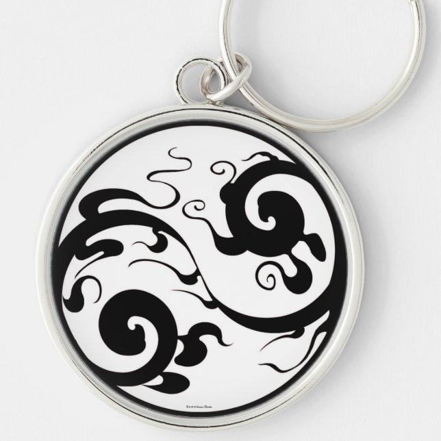 Llavero Yin Yang Swirl Keychain (Frente)