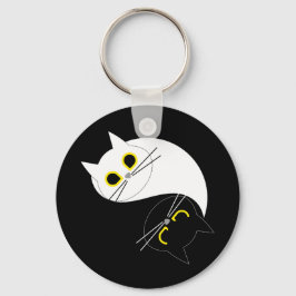 Llavero YIN YANG Zen Cat Key Ring