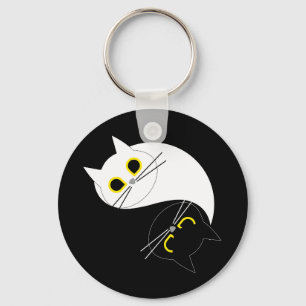 Llavero YIN YANG Zen Cat Key Ring