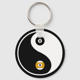 Llavero YinYang pool keychain