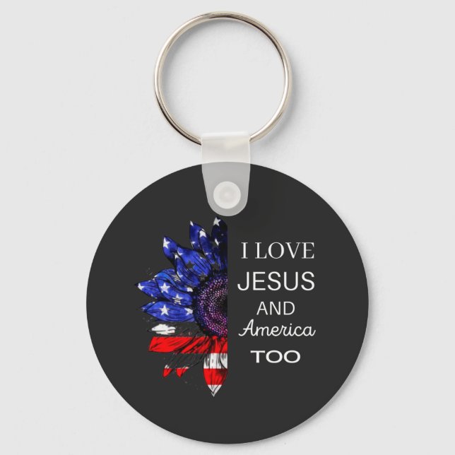 Llavero Yo amo a Jesús y a Estados Unidos también (Anverso)
