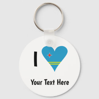 Llavero Yo (Aruba Bandera Amo Corazón) Tu Texto
