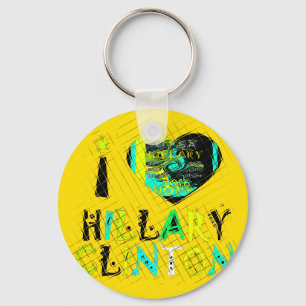 Llavero Yo corazón a Hillary Clinton: Arte de expresión de