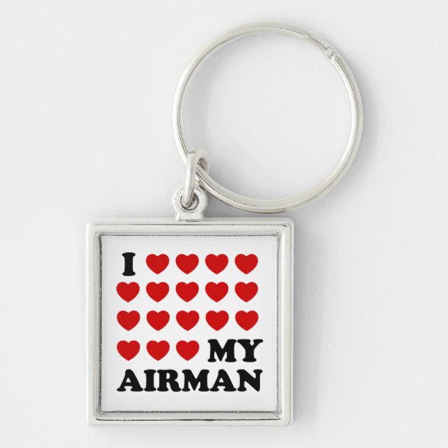 Llavero Yo (corazones) mi Airman (Frente)