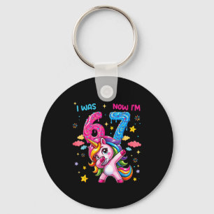 Llavero Yo Era Seis Ahora Soy Siete Dabbing Unicornio 67 M