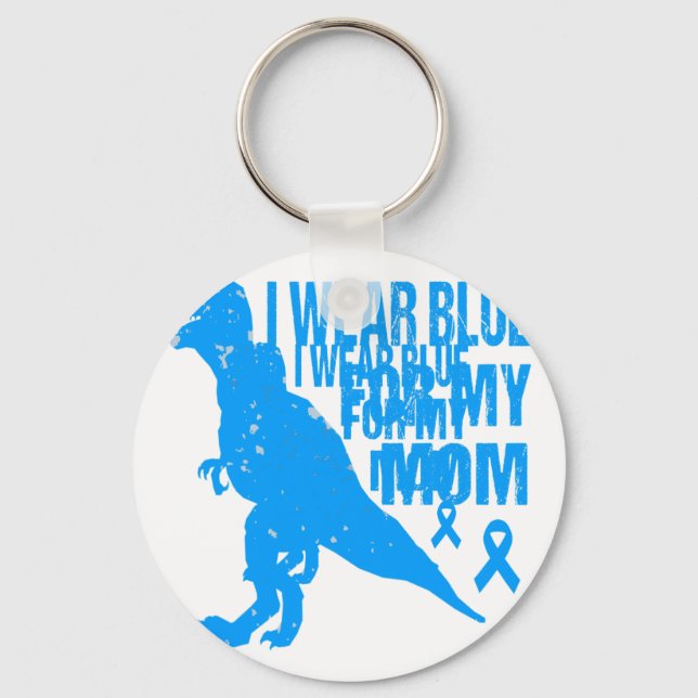 Llavero Yo Llevo Azul Para Mi Mamá Para Concienciar Sobre  (Anverso)