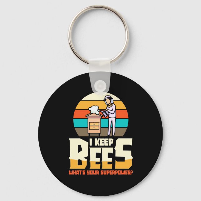 Llavero Yo mantengo abejas (Anverso)
