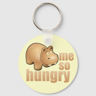Llavero yo tan hambriento divertido hippo keychain