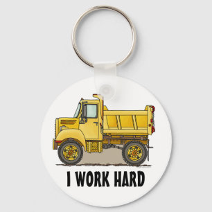 Llavero Yo Trabajo Duramente La Cadena De Llave De Camión 
