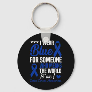 Llavero Yo Uso Azul Para Alguien Que Significa Mundo Para