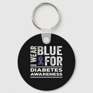 Llavero Yo Uso Azul Para La Conciencia Sobre La Diabetes M