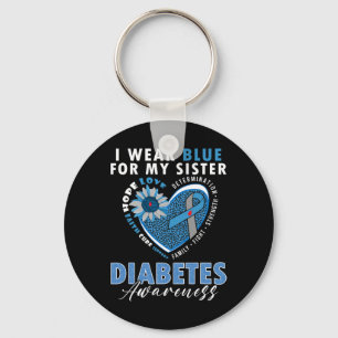 Llavero Yo Uso Azul Para Mi Hermana Tipo 1 De Conciencia S